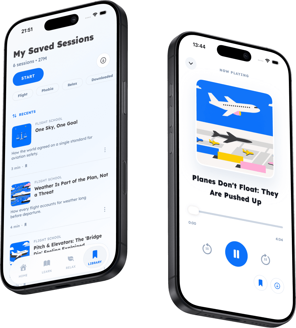 Calm Skies app screens